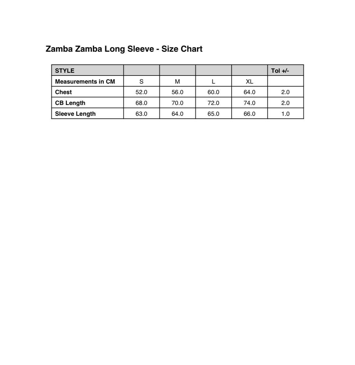 Long Sleeve Zamba Héritage (Noir)